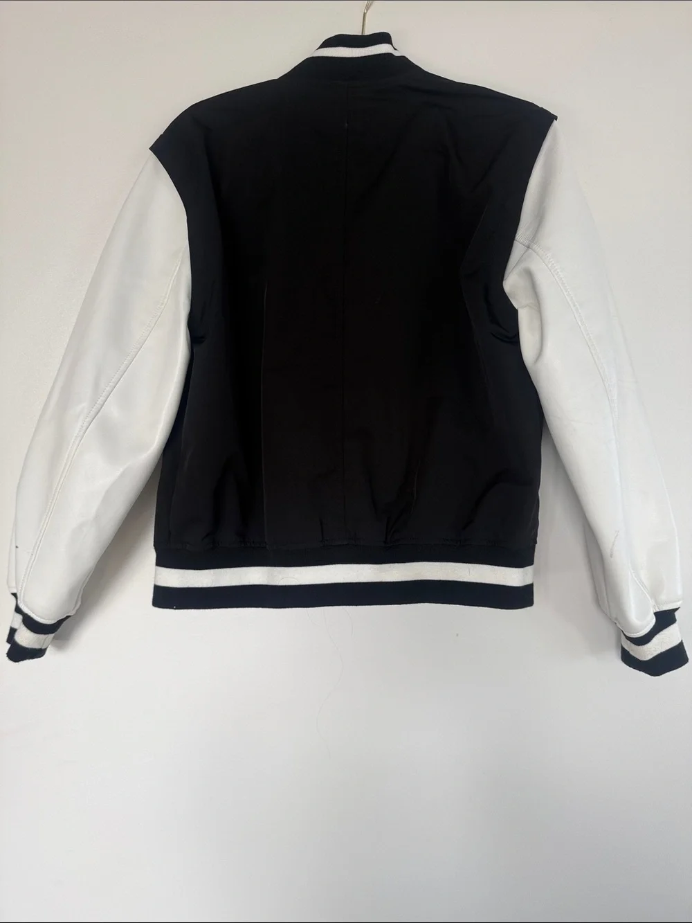 Blank NYC Black & White Varsity Jacket with Snap Front - Picture 2 of 5